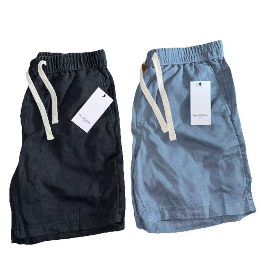 Goodfellow & Co Men's Cotton Drawstring Shorts 7" Inseam Set of 2 Size XS